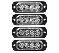 HULX Indicateurs Latéraux LED, 4 Pièces 4 LED Feux de Gabarit de Voiture Indicateurs Latéraux de Voiture Feux 12V 24V Feu Latéral Arrière Avant (Blanc)