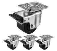 Humagineer Roulettes pour Meubles avec Frein 70mm, 360 Degrés Roulettes Pivotantes Charge Lourde, Capacité de Charge 2000kg, Nylon Roue à Centre de Gravité Bas, adaptées pour le Exterieur, Industriel