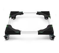 Humagineer Support Machine à Laver Réglable en Largeur 40-60cm, Socle Lave Linge Charge 200KG, Bases de Réfrigérateur et Sèche-Linge avec 4 Roues de Blocage, Anti-Vibration, Réduction du Bruit, Noir