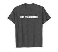 Humain Cinq étoiles T-Shirt, Homme, Chiné Foncé, 5XL