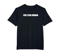 Humain Cinq étoiles T-Shirt, Homme Grandes Tailles, Noir, 2X Tall