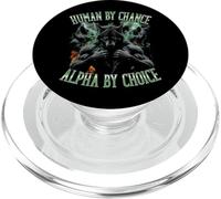 Humain par Hasard, Alpha par Choix, Funny Bootleg Sigma Wolf PopSockets PopGrip pour MagSafe