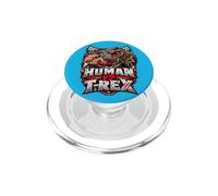 Humain vs T Rex Cage Combat Dinosaure Arts Martiaux Bataille PopSockets PopGrip pour MagSafe