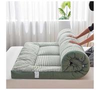 HUMAJORY Matelas Futon Japonais Épais et Confortable, Tapis de Couchage, Tatami for Dortoir, Chambre ou Chambre d'amis(Green Plaid,120x190cm)