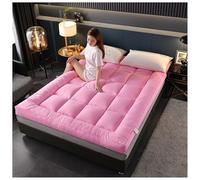 HUMAJORY Matelas Futon Japonais, Tatami Épais, Portable et Pliable, for Camping-Car, Intérieur et Extérieur, for Un Sommeil Réparateur(Pink,120x200cm)