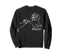 Human and Dog Paw Fist Bump Dog Lover Beagle Sweatshirt