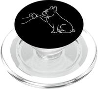 Human and Dog Paw Fist Bump Dog Lover French Bulldog PopSockets PopGrip pour MagSafe