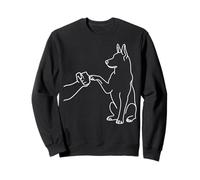 Human and Dog Paw Fist Bump Dog Lover German Shepherd Sweatshirt
