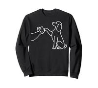 Human and Dog Paw Fist Bump Dog Lover Poodle Sweatshirt
