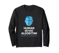 Human Before Algorithm - Graphique éthique de l'IA, sensibilisation technique Manche Longue