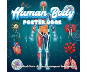 Human Body Poster Book: 40 Large Visual Charts to Explore Cells, Tissues, Organs, and Human Body Systems - Skeletal, Muscular, Circulatory, ... Endocrine, Excretory, Reproductive, and Skin