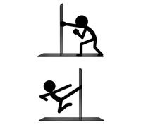 Human Bookends Set, Metal Shelf Divider Stopper, 6.9x1.18x5.9 Inch Black Book Support with Strong Hold, Steel Bookend Pair, Decorative Shelf Organizer with Modern Design, Home Office Storage for Books