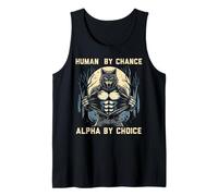 Human by Change Alpha by Choice Funny Wolf Meme pour Hommes, garçons et Enfants Débardeur