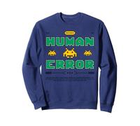Human Error Mistakes Retro Gamer Pixel Arcade Citation Sweatshirt