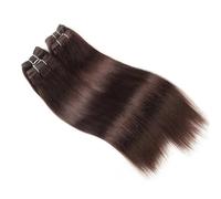 Human Hair Bundles Straight Hair 4 Bundles Deal 190 Grams Per Packet Human Hair Remy Extension Installation et enlèvement faciles(Dark Brown,10 10 12 12)