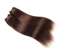 Human Hair Bundles Straight Hair 4 Bundles Deal 190 Grams Per Packet Human Hair Remy Extension Installation et enlèvement faciles(Light brown,12 12 14 14)