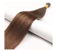 Human Hair Extension 1pc Bundles de Cheveux Synthétiques Extensions de Cheveux Raides Résistant à la Chaleur Coloré Haute Température Cosplay Marron Blond Cheveux Résistant Fibre Extensions de Cheveux