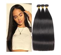 Human Hair Extension Bundles de cheveux raides Bundles de cheveux humains droits naturels 12A 8-30 pouces Extensions de cheveux humains droits for les femmes noires 1/3/4 Bundles Extensions de cheveux