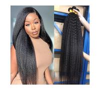 Human Hair Extension Bundles de tissage de cheveux péruviens droits de couleur naturelle Bundles de cheveux humains crus Extensions Remy vierges 1/ 3/ 4 Bundles for les femmes Extension Cheveux ( Size