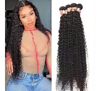 Human Hair Extension Crépus Bouclés Bundles Cheveux Humains Bundles 8-40 Pouce Bouclés Brésilien Remy Cheveux Bundle Naturel Double Trame Extensions de Cheveux Humains for Les Femmes Noires Extension