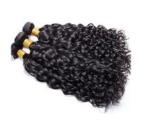 Human Hair Extension Pouleaux d'onde d'eau Extensions de cheveux humains 3 4 paquets de cheveux brésiliens tisser les paquets non traités vierges remy rely extensions de couleur noire naturelle couleu