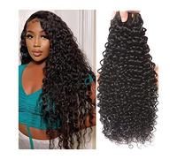 Human Hair Extension Poules de vagues d'eau Brésilien Human Hair 1 3 4 Packles non traités vierges Remy Poules de cheveux humides et poils humains ondulés paquets de couleur noire naturelle Extension
