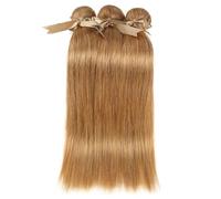 Human Hair Extensions de cheveux humains blonds miel, cheveux brésiliens naturels Remy lisses, extension de cheveux blonds de 8 à 26 pouces Hair Extensions(26 26 26)