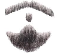 Human Hair Fake Face Beard et Moustache Invisible False Beards for Film Makeup and Special Effets Cosplay Party Prop