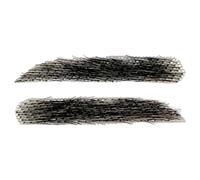 Human Hair False Eyebrows | Real Hair, Black, 1 Pair | Hand-Tied 3D Natural Look Prosthetic Brows | For Women Men Cosplay, Invisible Daily Makeup Accessory
