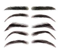 Human Hair Faux sourcils - Real Hair Fibres naturelles douces | Les faux sourcils réutilisables avec une arche préchée | Utilisé pour le maquillage quotidien, la conception de costumes, le maquillage