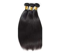 Human Hair Human Hair Bundles,Unprocessed Virgin Hair 12A Indian Straight Bundles Double Weft Weave Natural Black Hair Extensions(24 24 24)