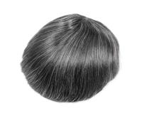 Human Hair Toupee for Men,Hairpiece Replacement System,8X10 Base PU Durable Skin Mens Wigs Hairline Fine(1B20#)