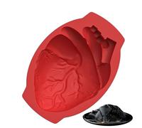 Human Heart | Large Human Heart Silicone - Reusable Cake Decoration, Non-Stick Kitchen Baking Tool for Halloween Decoration