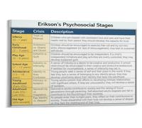 Human Life Stages Development Chart Poster Psychology Educational Visual Aid Wall Decor for Counselor Office(Framed,12x18inch(30x45cm))