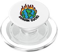 Human Sucks - Le réchauffement Global du Climat Change la Terre PopSockets PopGrip pour MagSafe