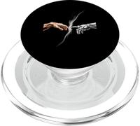 Human Touch Meets AI Funny Creation Parodie Robot Art Mashup PopSockets PopGrip pour MagSafe