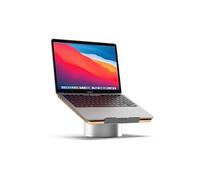 HumanCentric Support D'ordinateur Portable pour Bureau - Élévateur D'ordinateur Portable pour Bureau dans l'espace Gris Aluminium Compatible avec Le Support MacBook, en Bois d'erable
