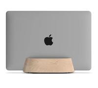 HumanCentric Support Vertical pour Ordinateur Portable, Support réglable et Station d'accueil, Support Vertical pour Ordinateur Portable MacBook Pro et Autres de 12,7 cm à 1,5 cm Bois de Noyer Noir