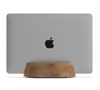 HumanCentric Support Vertical pour Ordinateur Portable, Support réglable et Station d'accueil, Support Vertical pour Ordinateur Portable MacBook Pro et Autres de 12,7 cm à 1,5 cm Bois de Noyer Noir