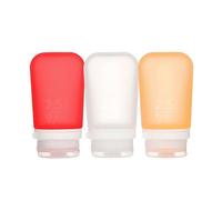 Humangear GOTOOB Pack of 3 Travel Tube Medium 2.5 FLOZ/74ML (Clear/Orange/Red)