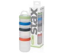 humangear Interlocking Storage Container Set, Medium STAX Lot de boîtes de Rangement emboîtables Taille M Mixte, Multicolore, M