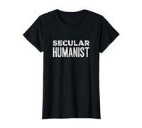 Humaniste laïque Humanisme Science Raison Athée Athéisme T-Shirt Graphique avec Valeur, Femme, Noir, L
