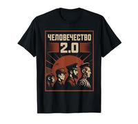 Humanity 2.0 Style de propagande soviétique science-fiction drôle russe T-Shirt
