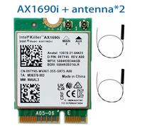 Humanity-Wi-Fi 6E AX411 pour Intel Killer,vitesse 6E 2.4 Gbps,stérilisation 11ax 2.4/5/6GHz,Bluetooth 5.3 BT5.3 AX411NGW,1690i - Type 1690i 2antenna