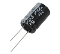 Humanitypd Lot de 20 condensateurs électrolytiques polarisés en aluminium 3300 uF 25 V