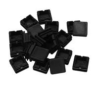 Humanitypd Lot de 20 embouts carrés pour pieds de chaise Noir 25 mm x 25 mm