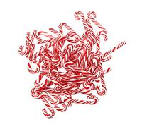 Humanitypd Lot de 50 sucreries de Noël rouges et blanches faites à la main - Décoration d'intérieur