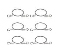 Humanitypd Lot de 6 cordes en acier inoxydable pour usage grave, réglable pour accrocher des tableaux de 2 m pour lampe murale avec matériel pour suspendre le miroir
