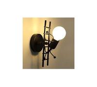 humanoïde créatif applique murale interieur lampe murale moderne lampe de mur art déco max 60w e27 pour chambre à coucher, chambre d'enfants,