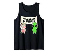 Humans and a Virus Alien & Cow Cute Buddies Bannière EduEly Débardeur